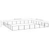 Durable Black Steel Dog Kennel - 42 m² Outdoor Play Space