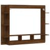 Stylish Brown Oak TV Cabinet - 152x22x113 cm | Hipomarket