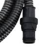 Suction Hose with PVC Connectors - 10m Black 1" | HipoMarket