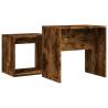 Nesting Coffee Tables 2 pcs - Smoked Oak Engineered Wood