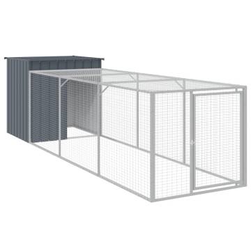 Chicken Cage with Run Anthracite - Durable Galvanised Steel