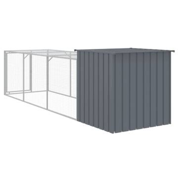 Chicken Cage with Run Anthracite - Durable Galvanised Steel