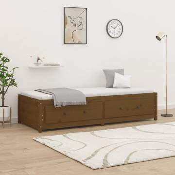 Day Bed Honey Brown 80x200 cm Solid Wood Pine - Versatile Design