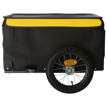 Bike Trailer Black & Yellow - 30 kg Iron | HipoMarket UK