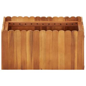 Garden Raised Bed 50x30x25 cm - Solid Acacia Wood Planter