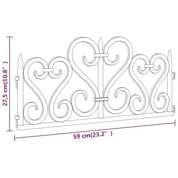 Gold Lawn Edgings - 17 pcs, 10 m Durable Garden Borders