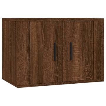 Wall-Mounted TV Cabinets - 3 Pcs Brown Oak | Hipo Market