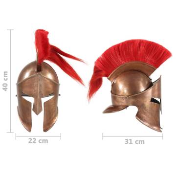 Greek Warrior Helmet Antique Replica - LARP Copper Steel