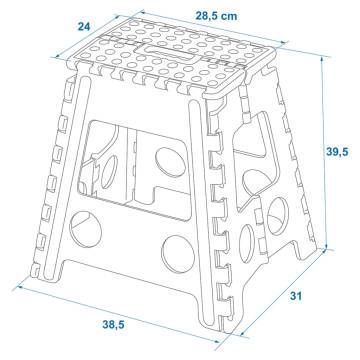 ProPlus Foldable Step Stool for Caravan & Camping - 39.5 cm