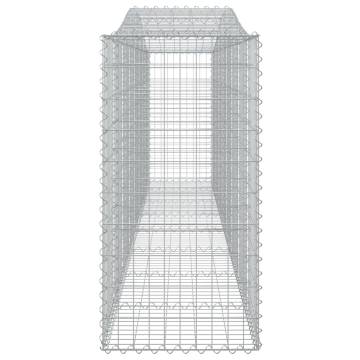 Arched Gabion Basket 400x50x100/120 cm - Durable Garden Barrier