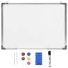 Magnetic Dry-erase Whiteboard White 70x50 cm Steel Size 70 x 50 cm 