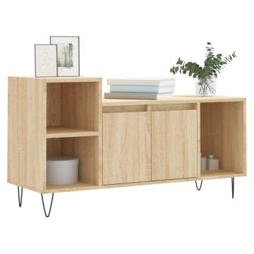 Stylish TV Cabinet Sonoma Oak - 100x35x55 cm Engineered Wood