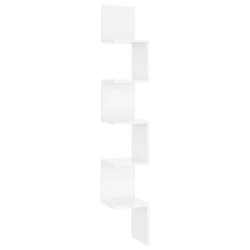 Stylish White Corner Shelf - 20x20x127.5 cm | HipoMarket