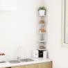 Stylish White Corner Shelf - 20x20x127.5 cm | HipoMarket