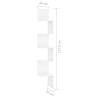 Stylish White Corner Shelf - 20x20x127.5 cm | HipoMarket