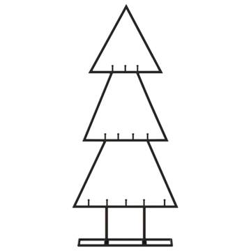 Stylish 60 cm Black Metal Christmas Tree for DIY Decoration