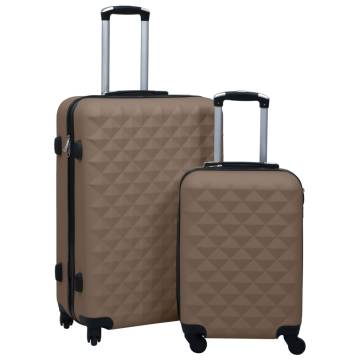 Brown ABS Hardcase Trolley Set - 2 pcs | Hipomarket UK