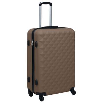 Brown ABS Hardcase Trolley Set - 2 pcs | Hipomarket UK