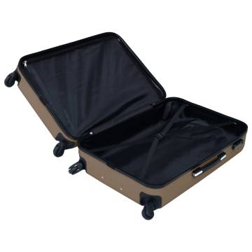 Brown ABS Hardcase Trolley Set - 2 pcs | Hipomarket UK