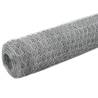 Galvanised Steel Chicken Wire Fence 25x1.5 m | HipoMarket