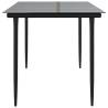 Garden Dining Table Black 160x80 cm - Stylish Outdoor Elegance