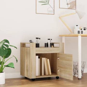 Desk Trolley Sonoma Oak - Stylish & Functional Office Storage