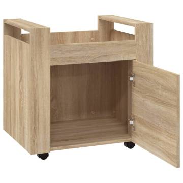 Desk Trolley Sonoma Oak - Stylish & Functional Office Storage