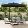 Outdoor Parasol with Steel Pole 300 cm Black Colour black Quantity in Package 1 