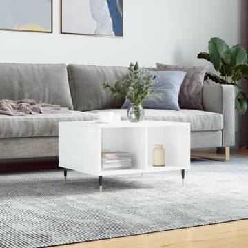 High Gloss White Coffee Table - Stylish & Durable Design