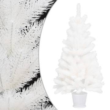 90 cm Pre-lit White Christmas Tree with Ball Set | HipoMarket