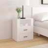 Bedside Cabinet White 50x36x60 cm Engineered Wood Colour white Quantity in Package 1 