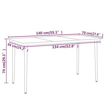 5 Piece Garden Dining Set Grey - Stylish Outdoor Furniture