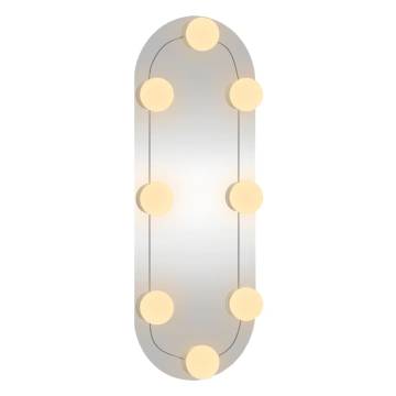 LED Wall Mirror with Contemporary Design | 15x40 cm Oval