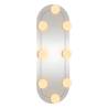 LED Wall Mirror with Contemporary Design | 15x40 cm Oval