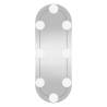 LED Wall Mirror with Contemporary Design | 15x40 cm Oval