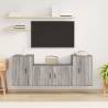 3 Piece TV Cabinet Set Grey Sonoma Engineered Wood Colour grey sonoma Quantity in Package 3 