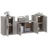 3 Piece Grey Sonoma TV Cabinet Set | Stylish & Practical