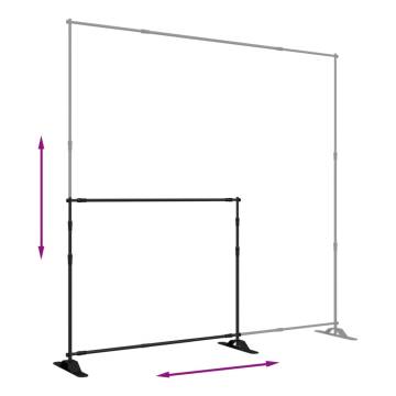 Backdrop Stands 2 pcs Black 254x243 cm Steel | Hipomarket