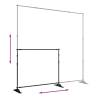 Backdrop Stands 2 pcs Black 254x243 cm Steel | Hipomarket