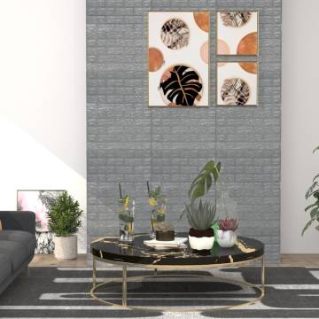 3D Wallpaper Bricks Self-Adhesive - 40 pcs Anthracite