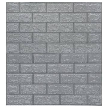 3D Wallpaper Bricks Self-Adhesive - 40 pcs Anthracite