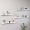 White Wall Shelves Set of 4 - 100x9x3 cm | HipoMarket