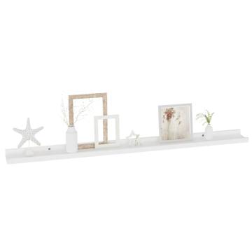 White Wall Shelves Set of 4 - 100x9x3 cm | HipoMarket