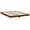 Brown Oak Bed Frame 120x200 cm - Durable & Stylish Design