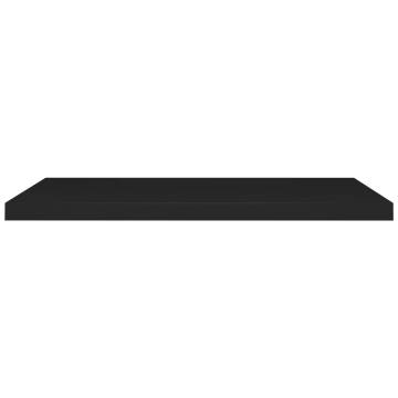 Floating Wall Shelves Set of 4 - Black MDF 90x23.5 cm