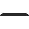 Floating Wall Shelves Set of 4 - Black MDF 90x23.5 cm