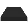 Floating Wall Shelves Set of 4 - Black MDF 90x23.5 cm