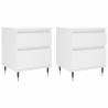 Stylish White Bedside Cabinets - Set of 2 | Hipomarket UK