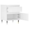 Stylish White Bedside Cabinets - Set of 2 | Hipomarket UK