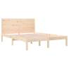 Solid Wood Pine Bed Frame 140x200 cm for Ultimate Comfort